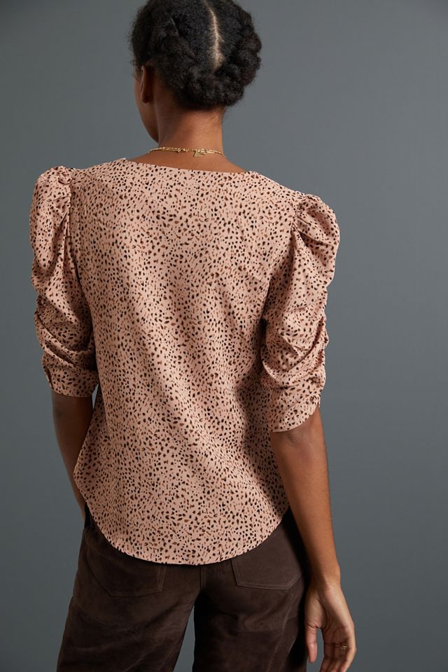 Sleek Ruched Blouse #2