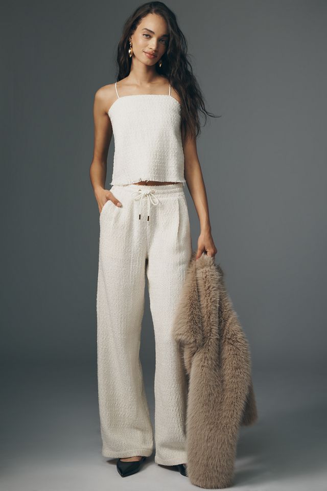Bishop + Young Frayed Tweed Square-Neck Cami Top #1