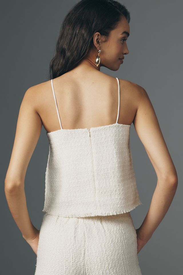 Bishop + Young Frayed Tweed Square-Neck Cami Top #2