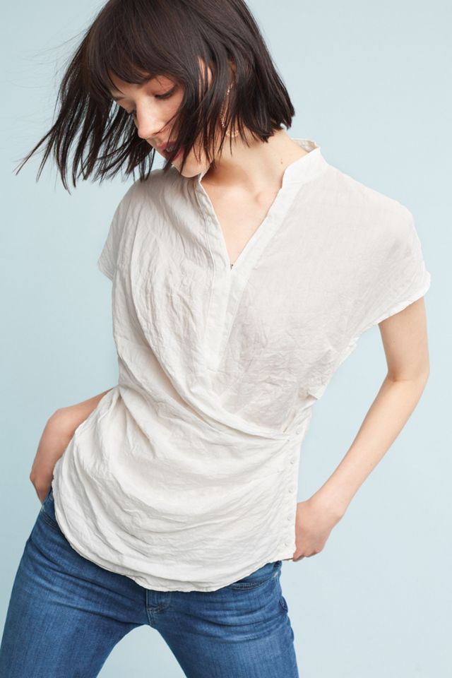 Poplin Wrap Top #3