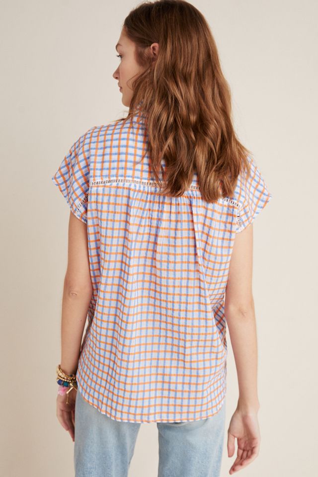 The Serena Surf Henley Blouse #1