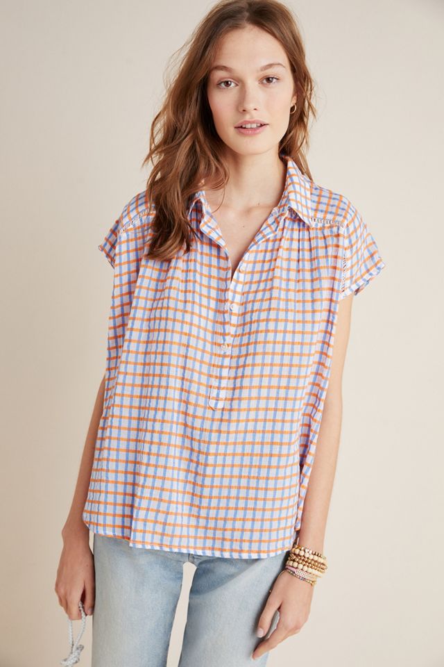 The Serena Surf Henley Blouse #2