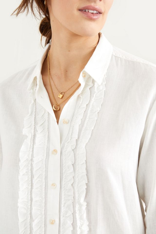 Pilcro Ruffled Buttondown #1