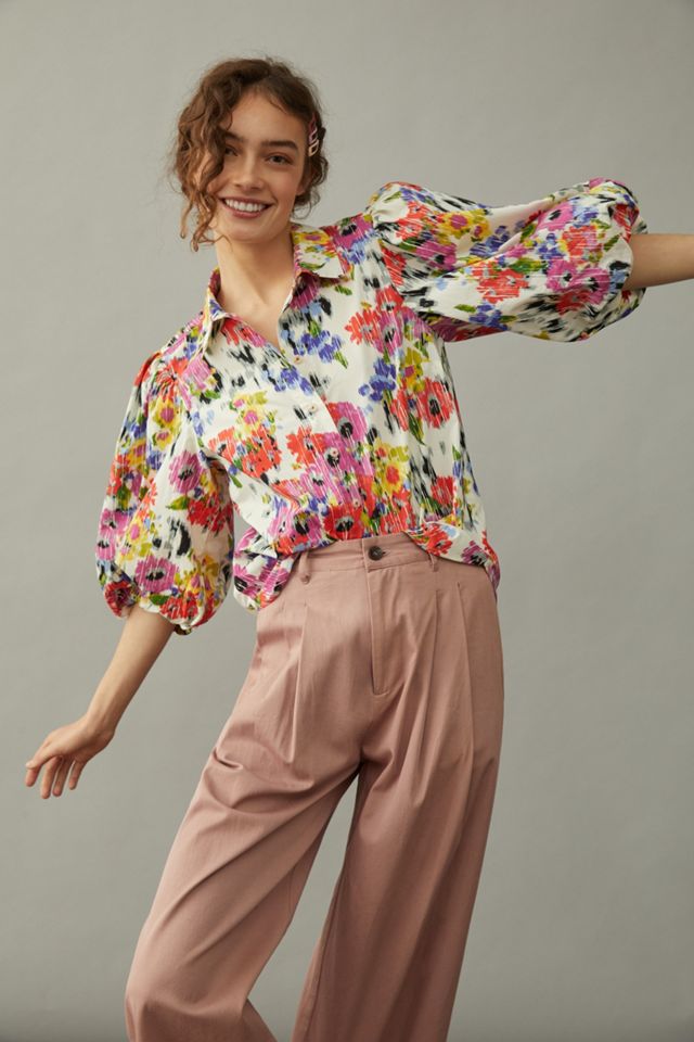 Maeve Rachael Floral Buttondown #4