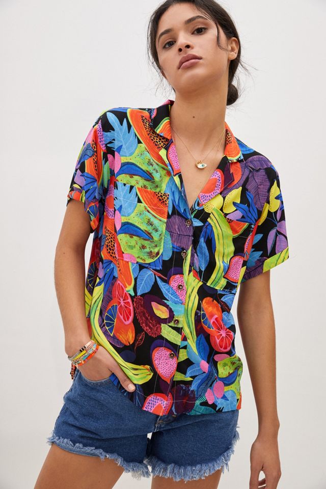 Orane Sigal Print Surf Shirt #1