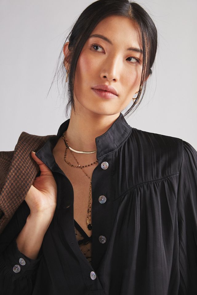 By Anthropologie Relaxed Shimmer Blouse #2