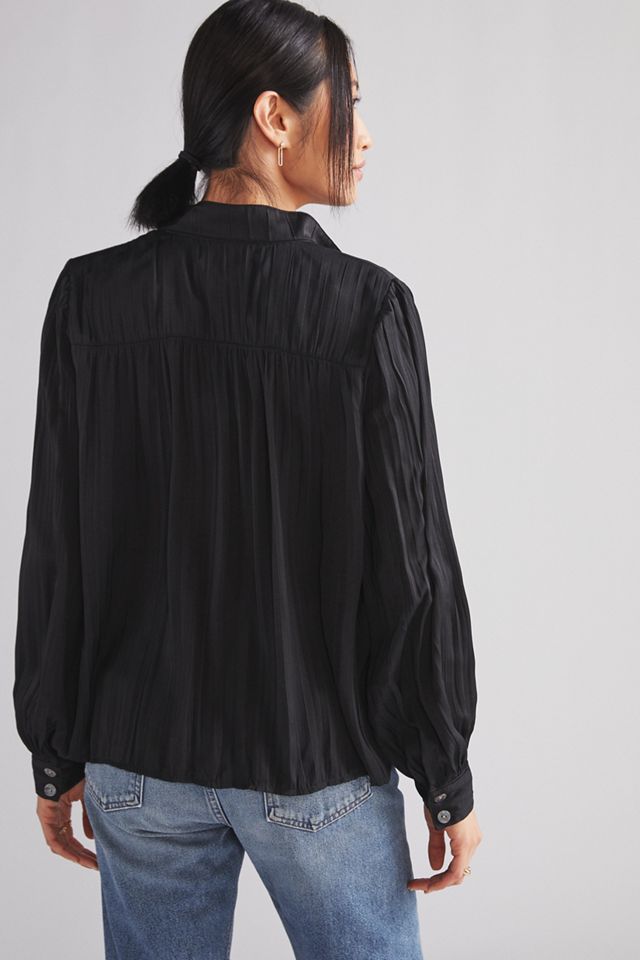 By Anthropologie Relaxed Shimmer Blouse #4