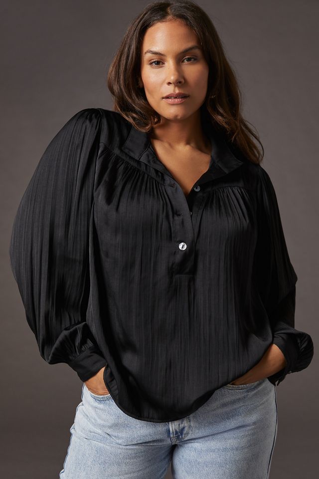 By Anthropologie Relaxed Shimmer Blouse #6