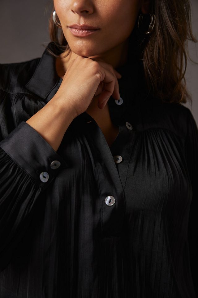 By Anthropologie Relaxed Shimmer Blouse #8