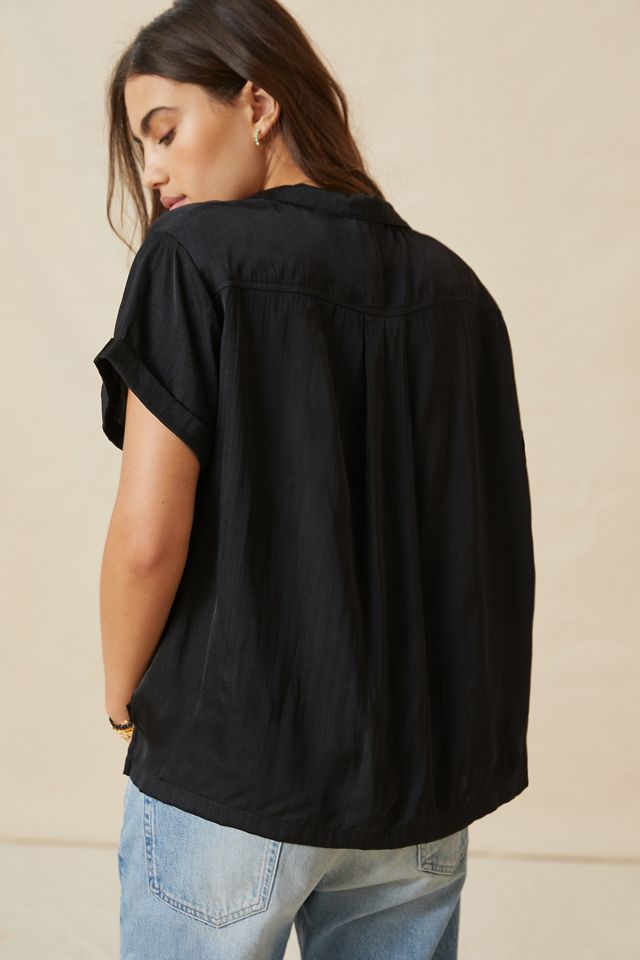 Brenna Short-Sleeve Buttondown Shirt #2