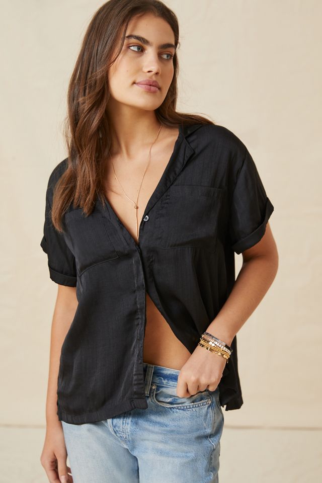 Brenna Short-Sleeve Buttondown Shirt #3