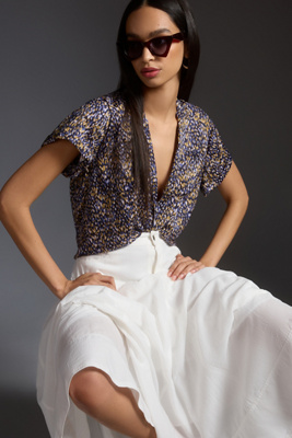 By Anthropologie Classic Surf Shirt In Multicolor