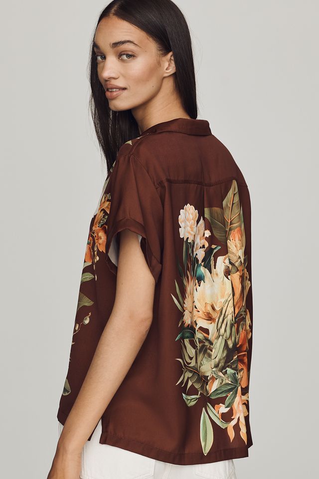 Brenna Short-Sleeve Buttondown Shirt #1