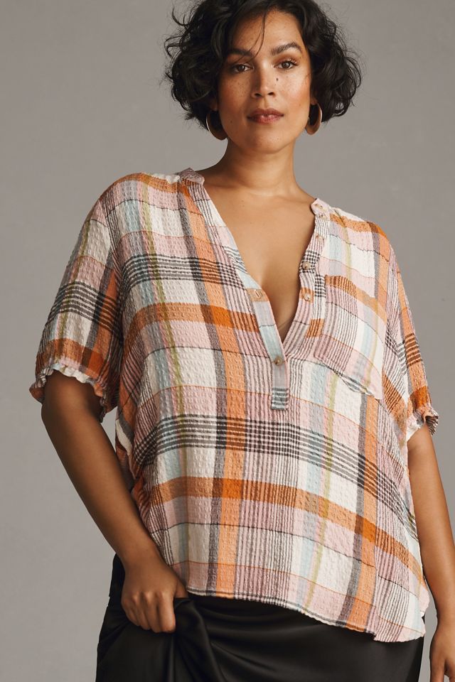 トップス SHEER PLAID VOLUME SLEEVE TOPS 71SQQilfhxL._UY350_.jpg