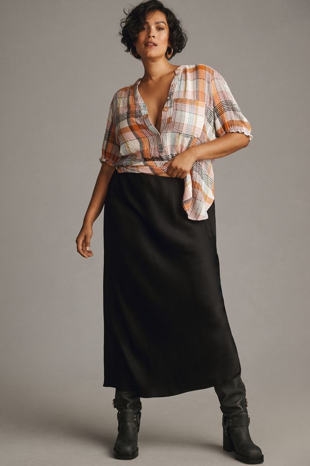 Aly Puff-Sleeve Blouse by Pilcro: Plaid Edition #4