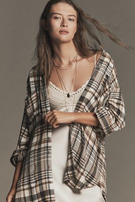 The Hadley Relaxed Plaid Buttondown Shirt by Pilcro​