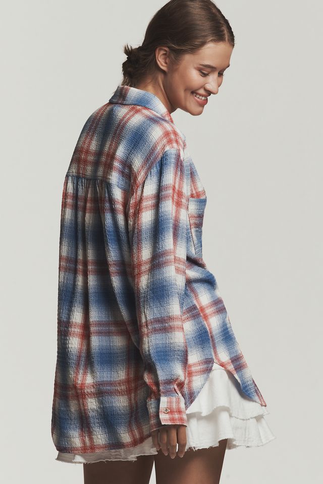 The Hadley Relaxed Plaid Buttondown Shirt by Pilcro​