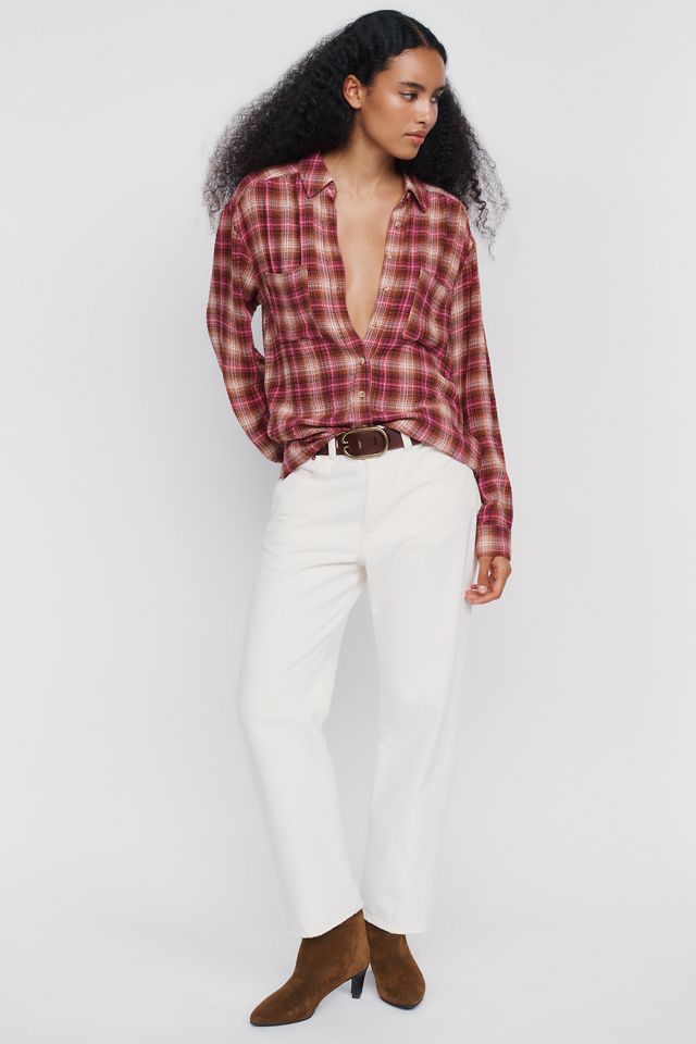 Pilcro Hadley Relaxed Plaid Buttondown Shirt #1