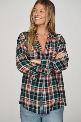 Pilcro Hadley Relaxed Plaid Buttondown Shirt