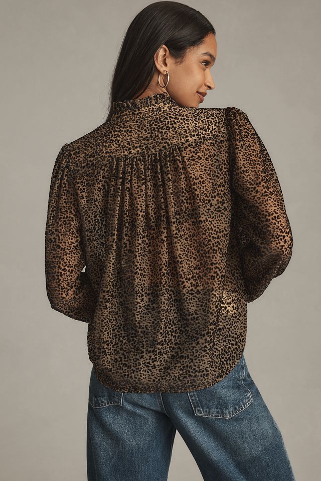 The Estela Sheer Printed Blouse: Burnout Edition | Anthropologie UK