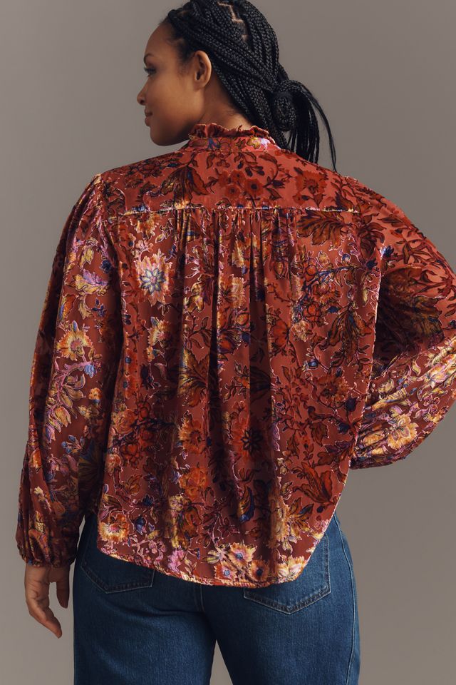 The Estela Sheer Printed Blouse: Burnout Edition #4