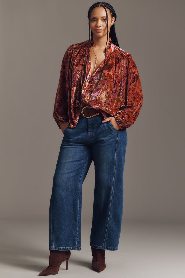 The Estela Sheer Printed Blouse: Burnout Edition #5