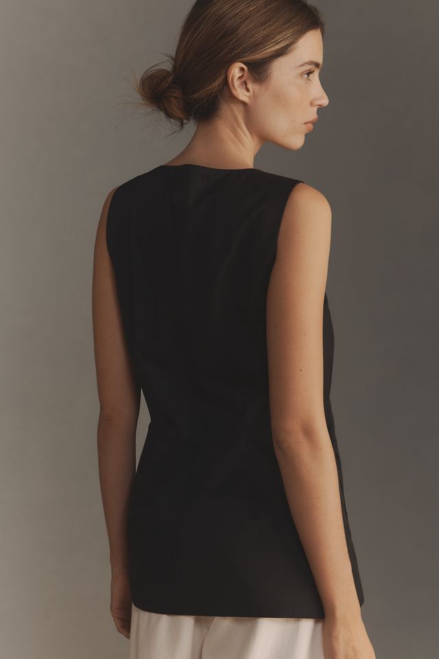 Maeve Button-Front Vest #1