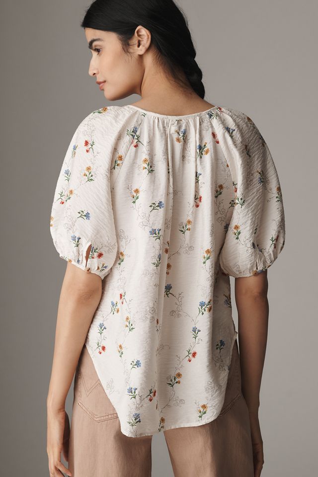 Pilcro Scoop-Neck Button-Front Printed Blouse #2
