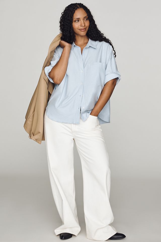 Maeve Mabel Boxy Oxford Shirt #11