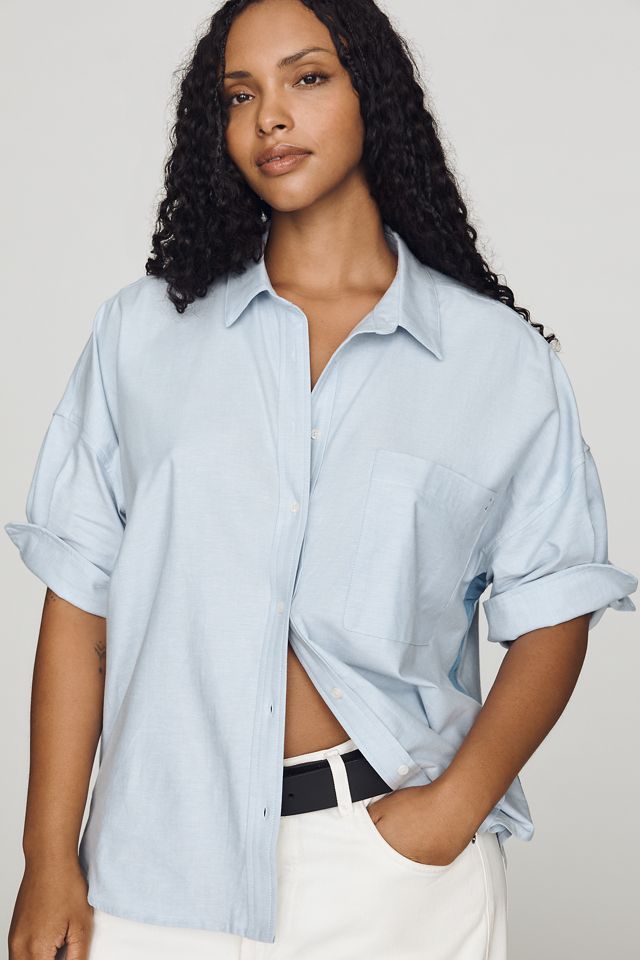 Maeve Mabel Boxy Oxford Shirt #9