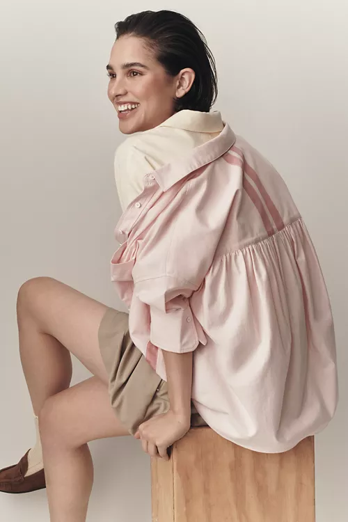 Maeve Mabel Boxy Oxford Shirt