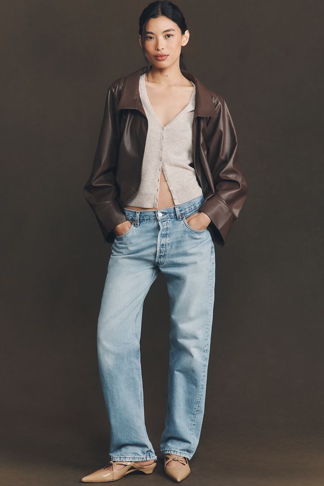 Maeve Faux-Leather Wrap Top #2