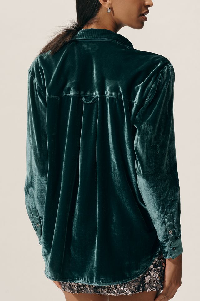 Pilcro Oversized Tuxedo Buttondown Shirt #1