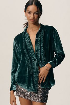 Pilcro Oversized Tuxedo Buttondown Shirt