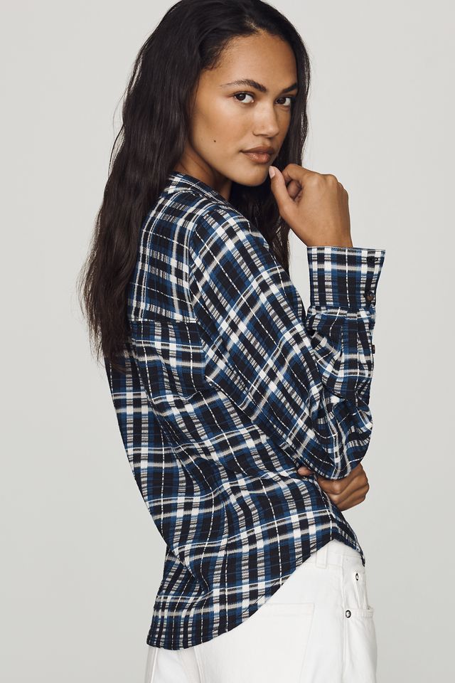 Pilcro Keaton Ruched Buttondown Top #3