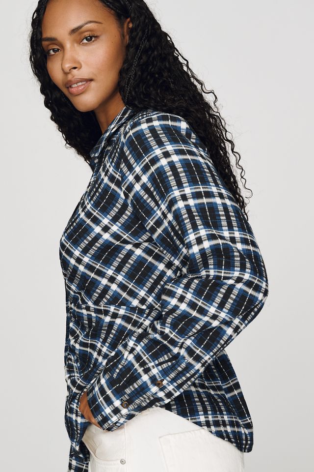 Pilcro Keaton Ruched Buttondown Top #8