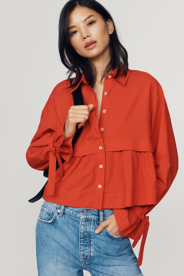 Maeve Long-Sleeve Swing Top #1