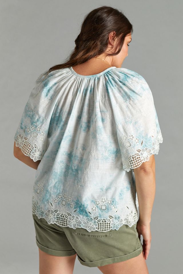 Embroidered Tie-Dye Blouse #5