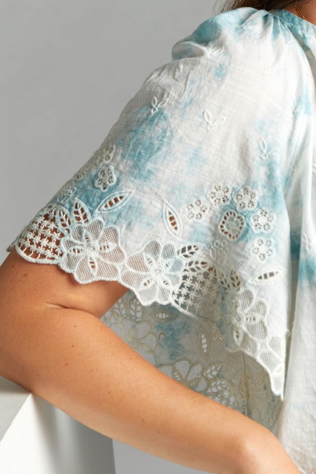 Embroidered Tie-Dye Blouse #6