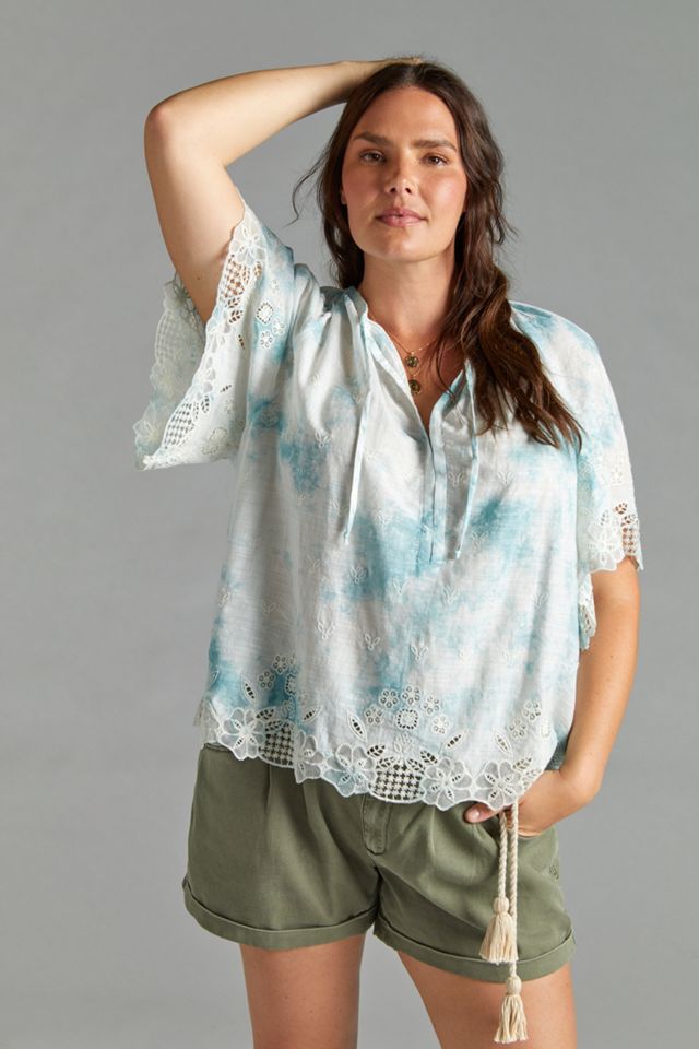 Embroidered Tie-Dye Blouse #7