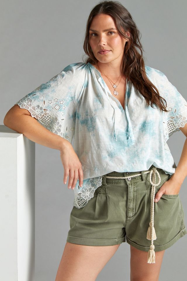 Embroidered Tie-Dye Blouse #4