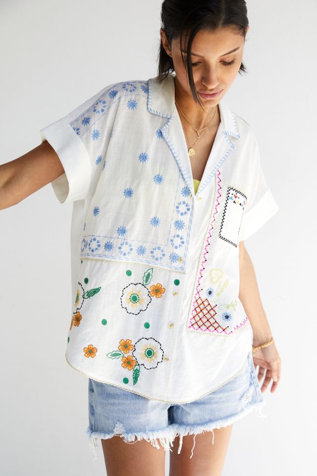 Pilcro Embroidered Surf Buttondown #2