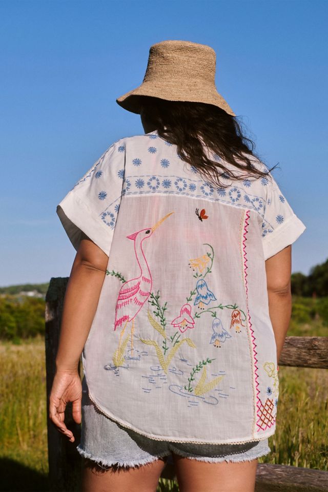 Pilcro Embroidered Surf Buttondown #6