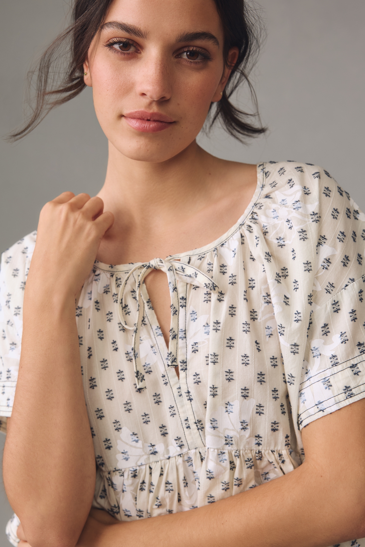 The Tavi Blouse by Pilcro: Clip Dot Tee Edition