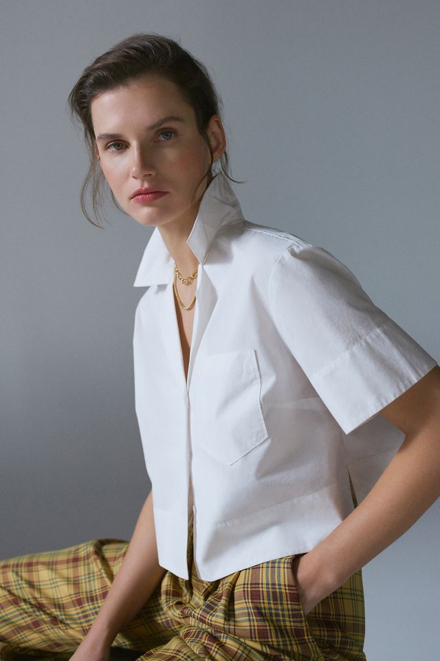 Maeve Poplin Cropped Blouse #4