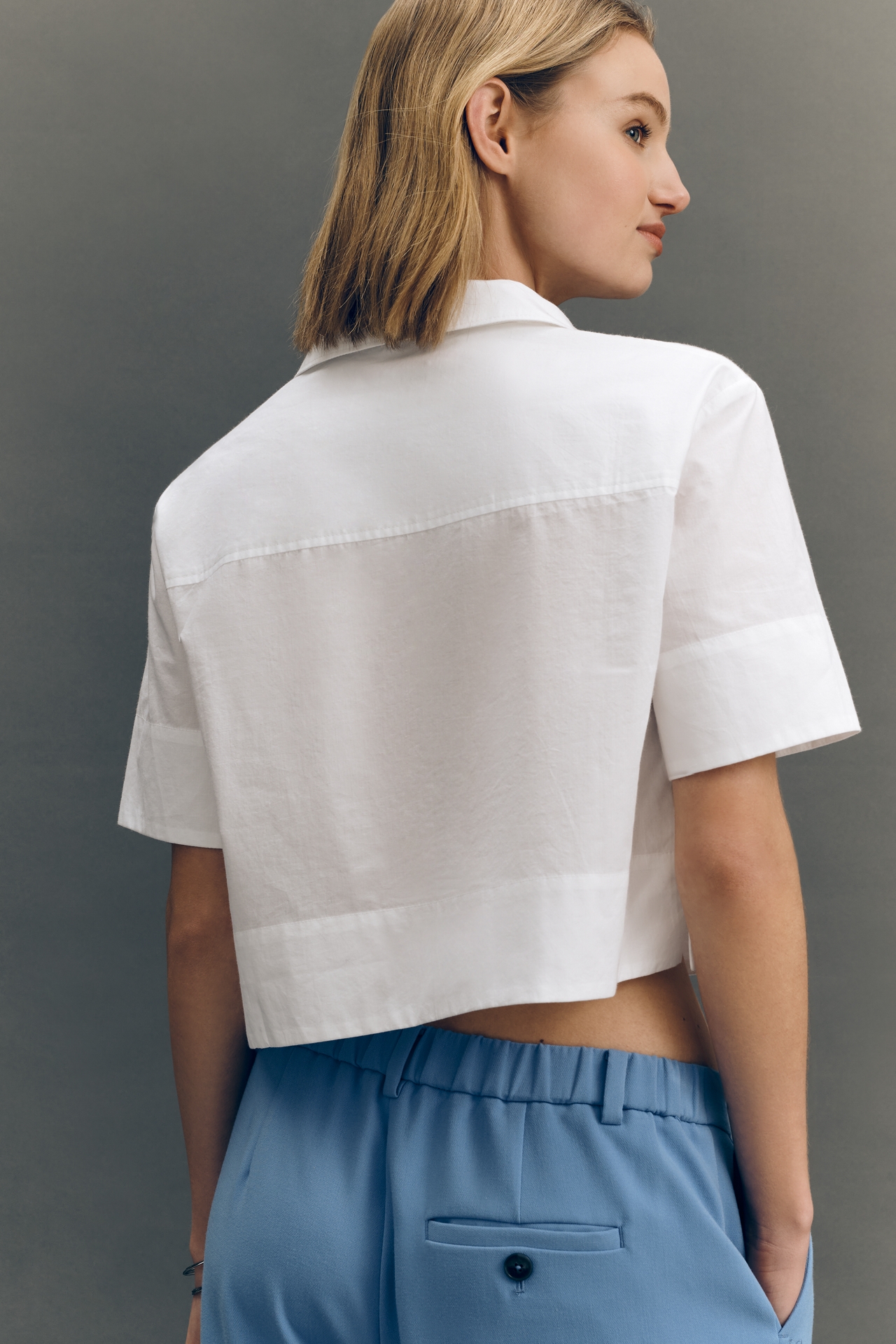 Maeve Poplin Cropped Blouse