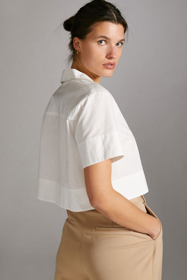 Maeve Poplin Cropped Blouse #2
