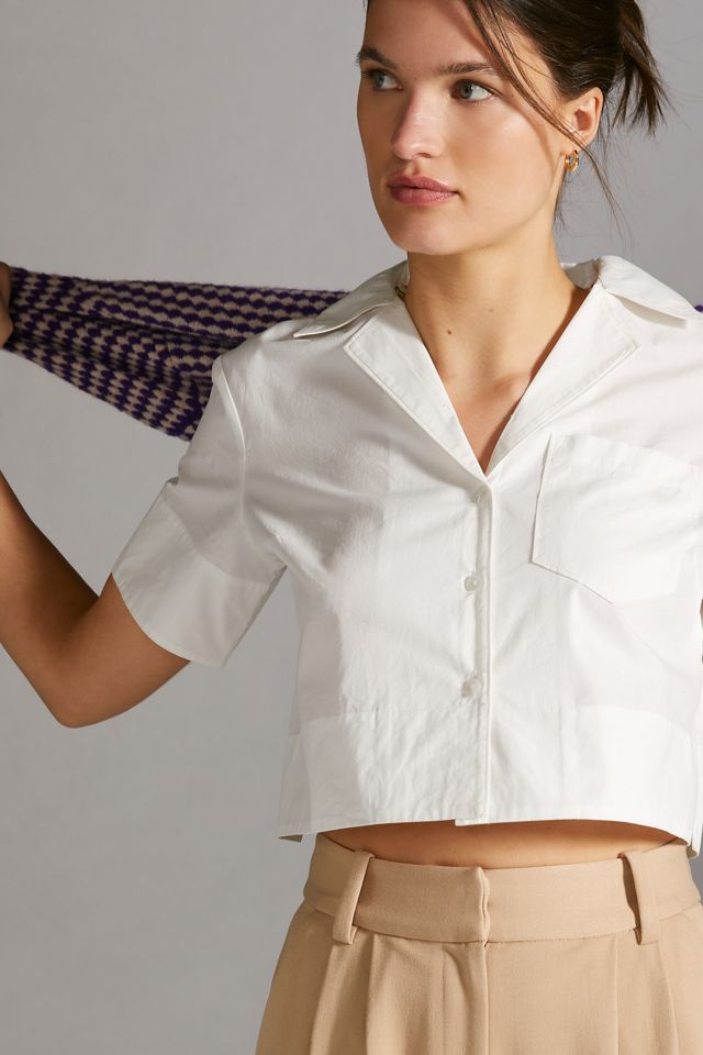 Maeve Poplin Cropped Blouse #3