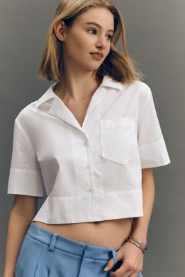 Maeve Poplin Cropped Blouse