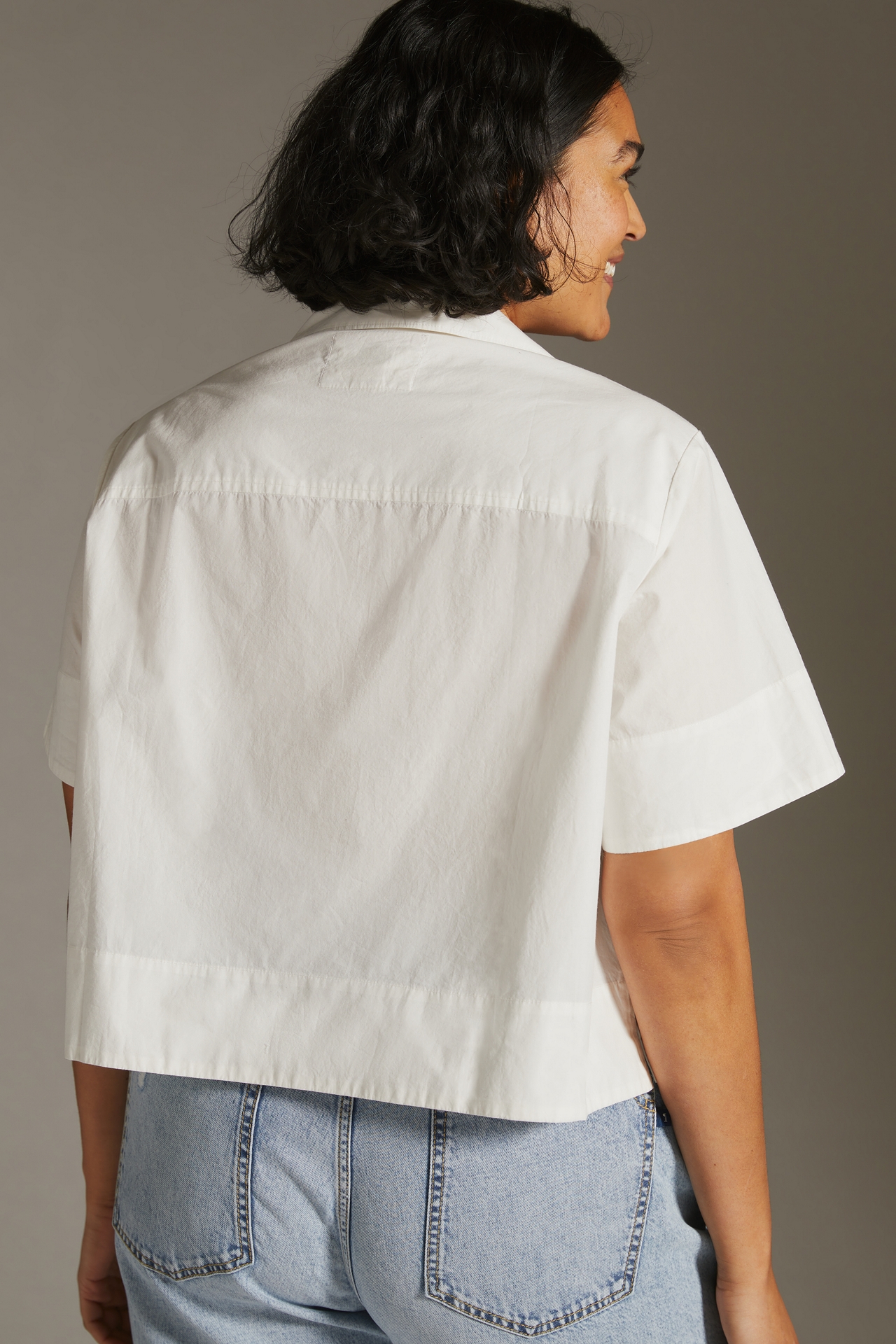 Maeve Poplin Cropped Blouse